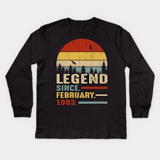 38 Legend Since February 1983 Kids Long Sleeve T-Shirt